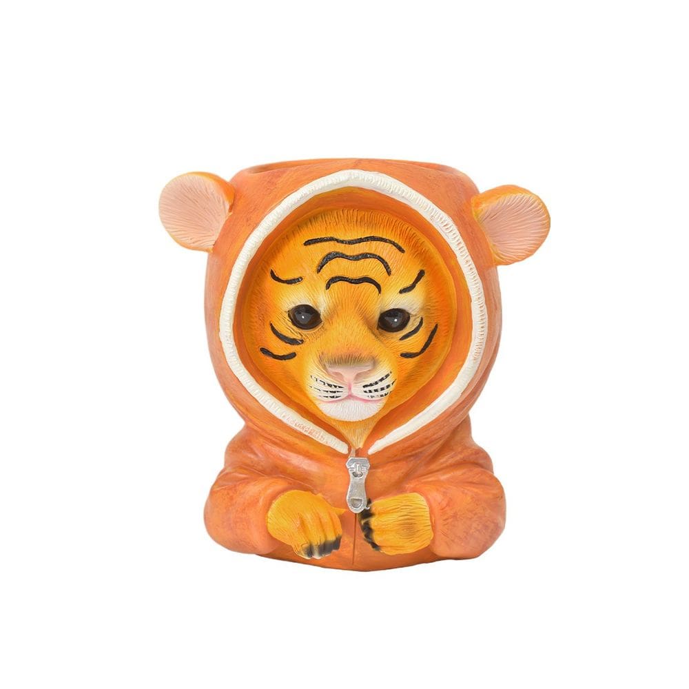 Vaso para plantas de resina com capuz Flowerpot Creative Tiger 330g 12x10x13cm