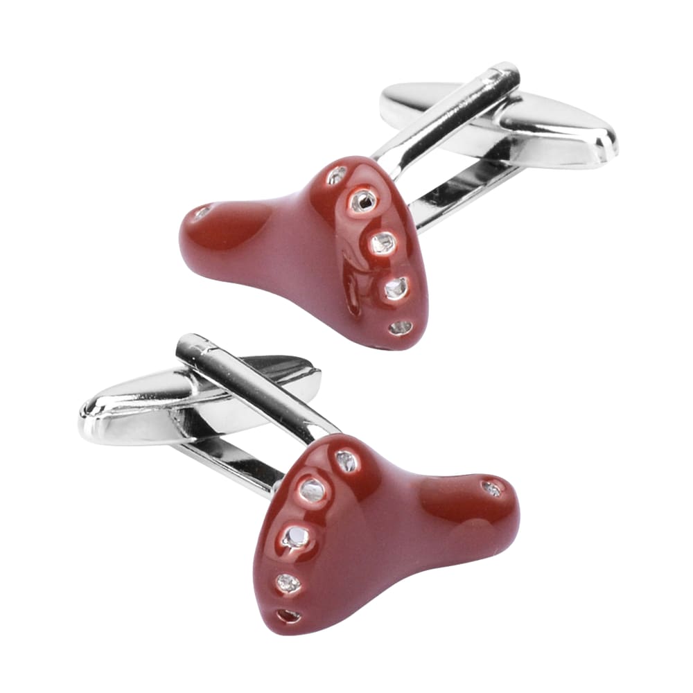 Cufflinks Bicycle Saddle Design marrom para homens em cobre