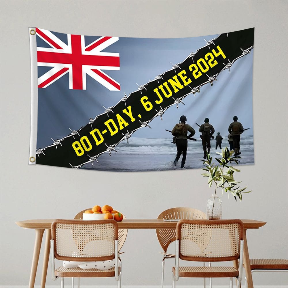 Bandeira do Dia da Memória do 80º Aniversário do Dia D 150x90cm