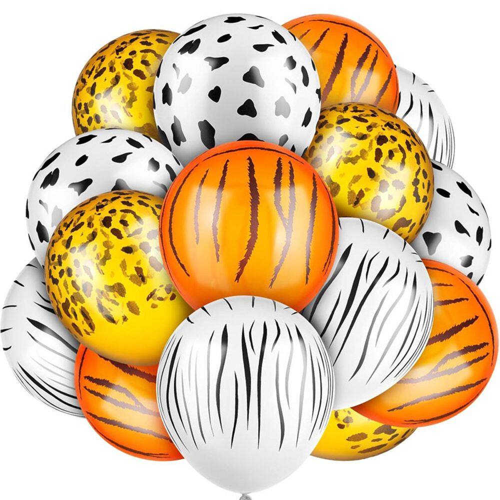 Kit de balões Jungle Animal Print 100 unidades de látex 30 cm