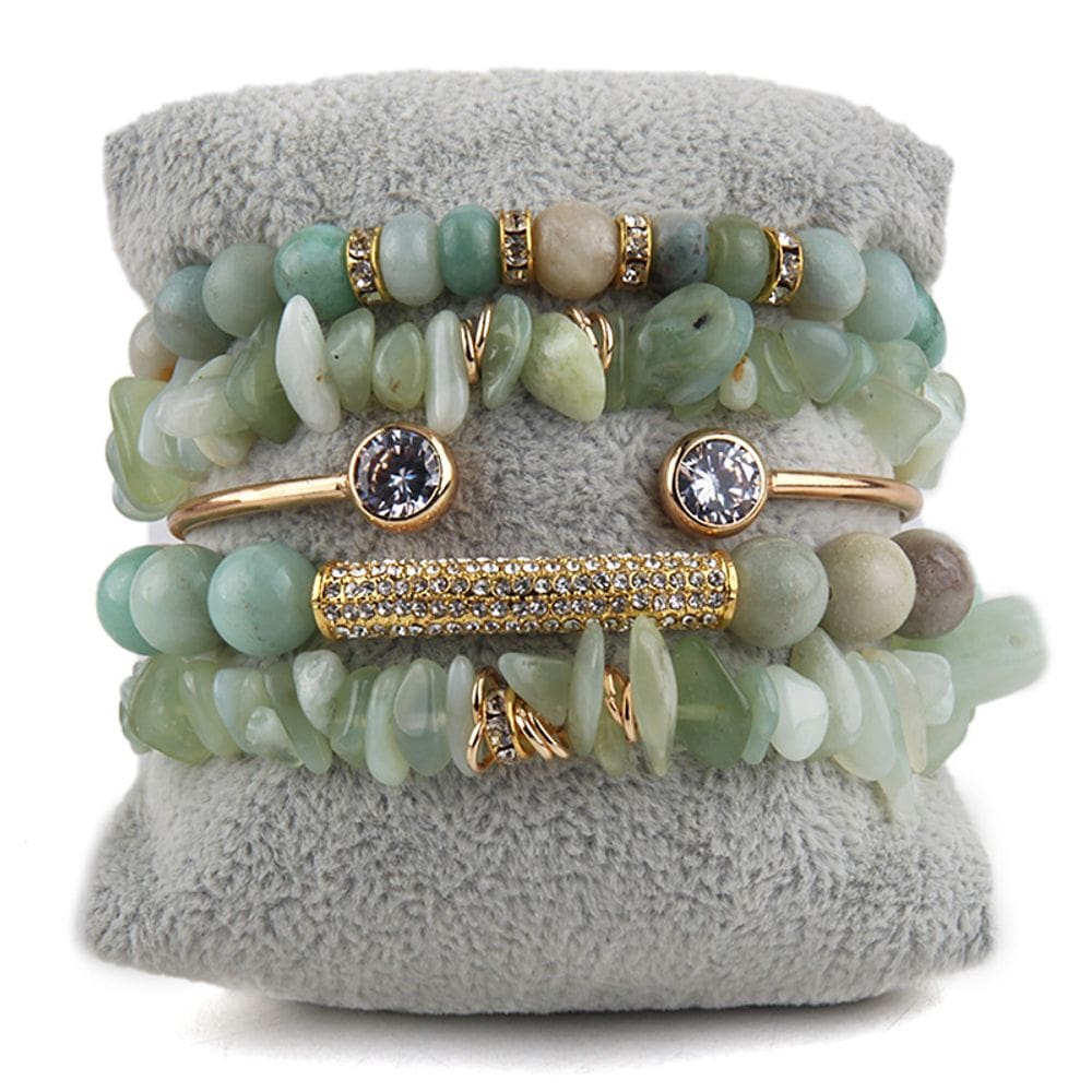 Conjunto de pulseiras de estilo boêmio para mulheres, 6 peças de miçangas feitas à mão