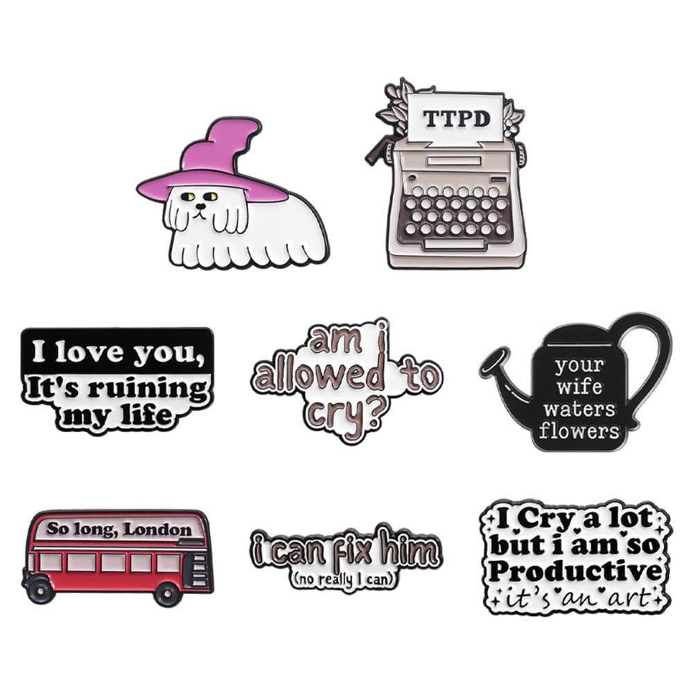 Conjunto de broches Creative Quote Funny Blouse Pins Alloy