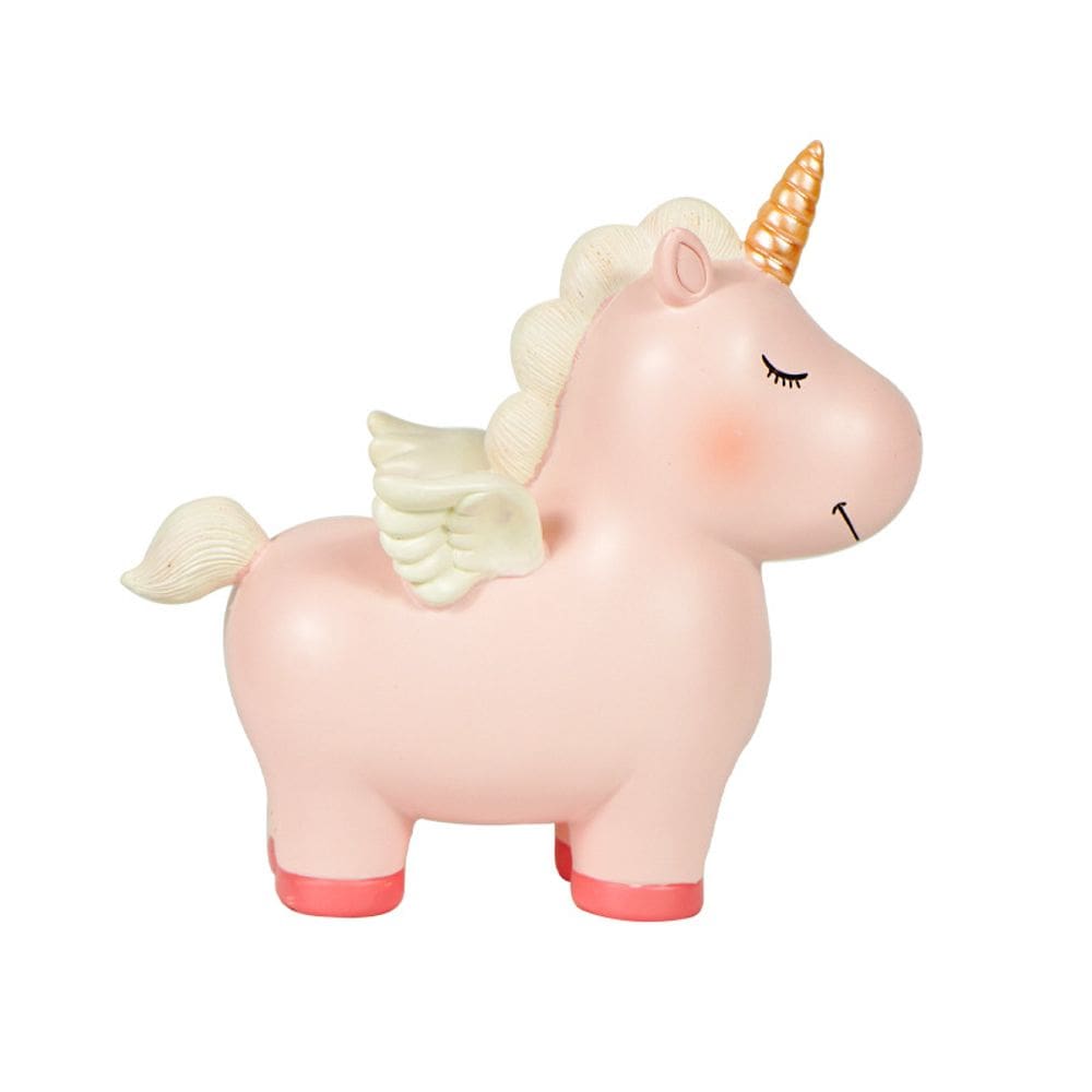 Savings Bank Cute Unicorn Cartoon PVC para crianças