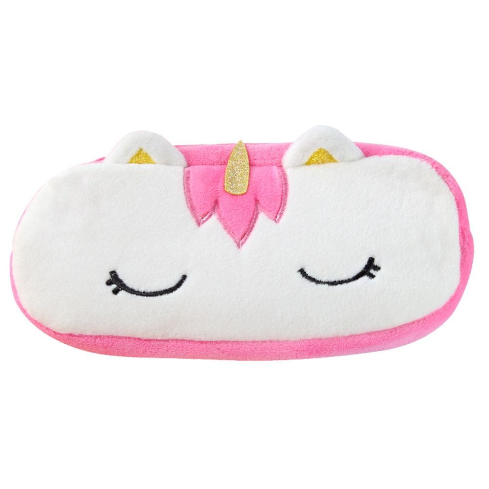 Estojo de lápis Unicorn Plush de grande capacidade para crianças 26x11x1,5 cm