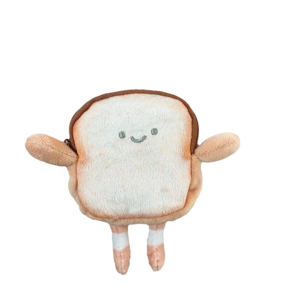 Chaveiro de pelúcia, desenho animado, pão torrado, design de 10 cm