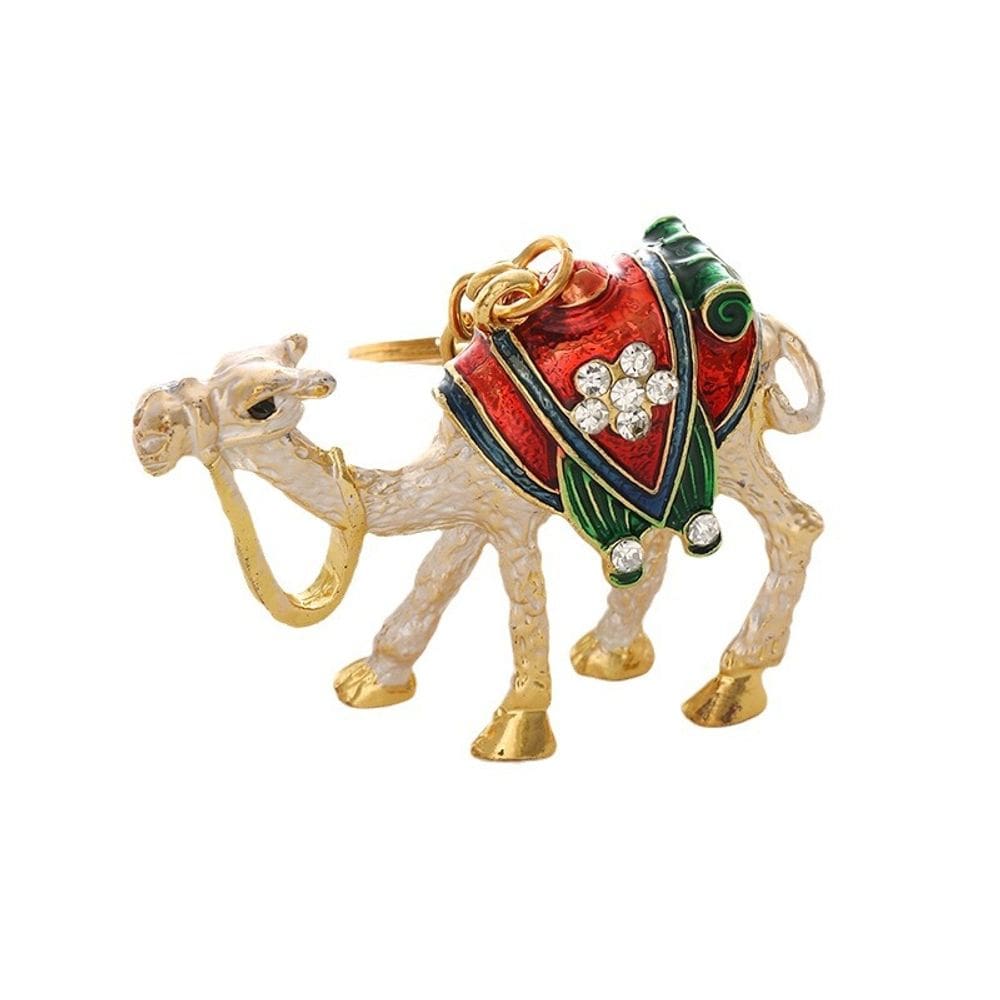 Chaveiro de strass colorido de cristal de camelo para mulheres e homens