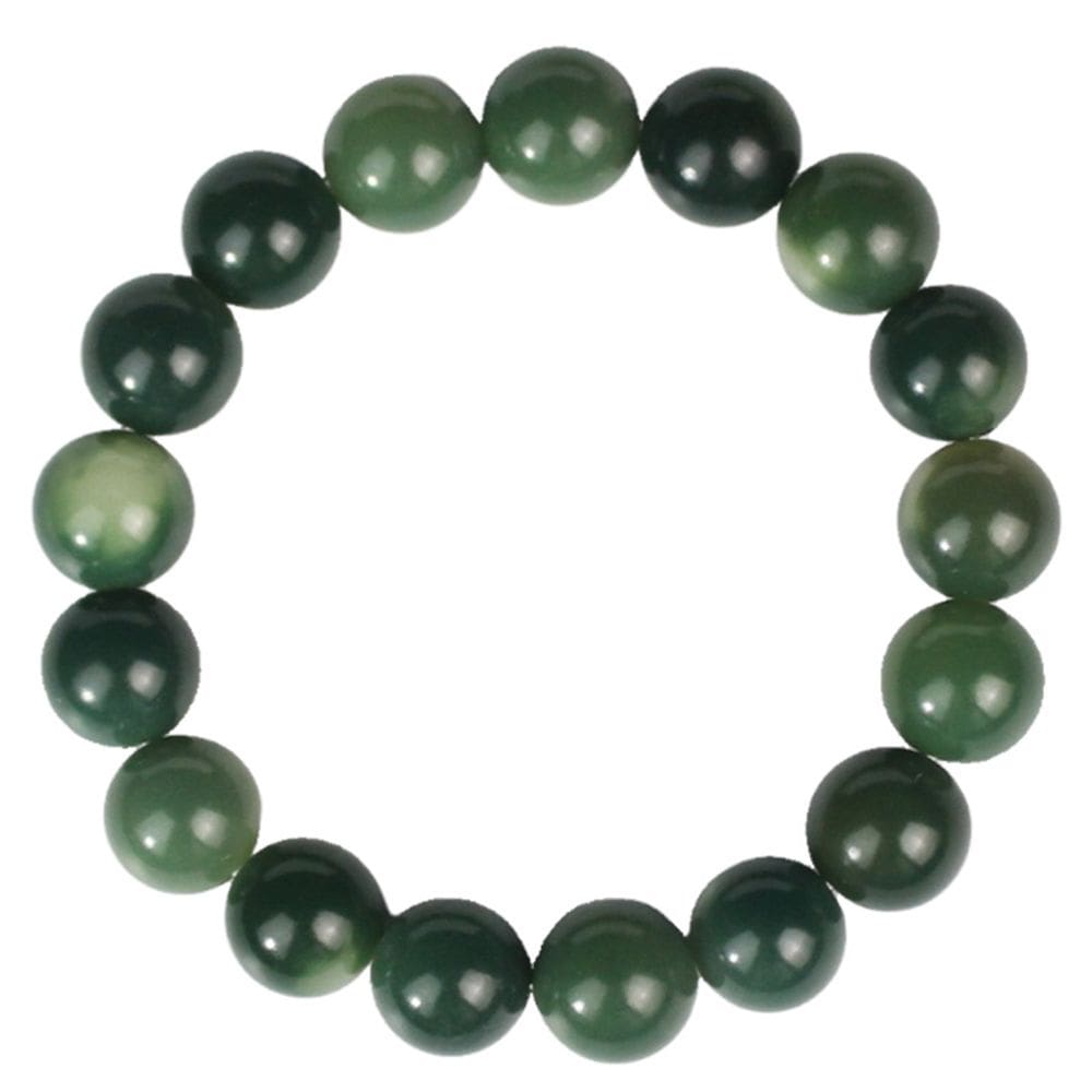 Pulseira de miçangas Natural Bodhi Root Green Vein 12 mm Beads