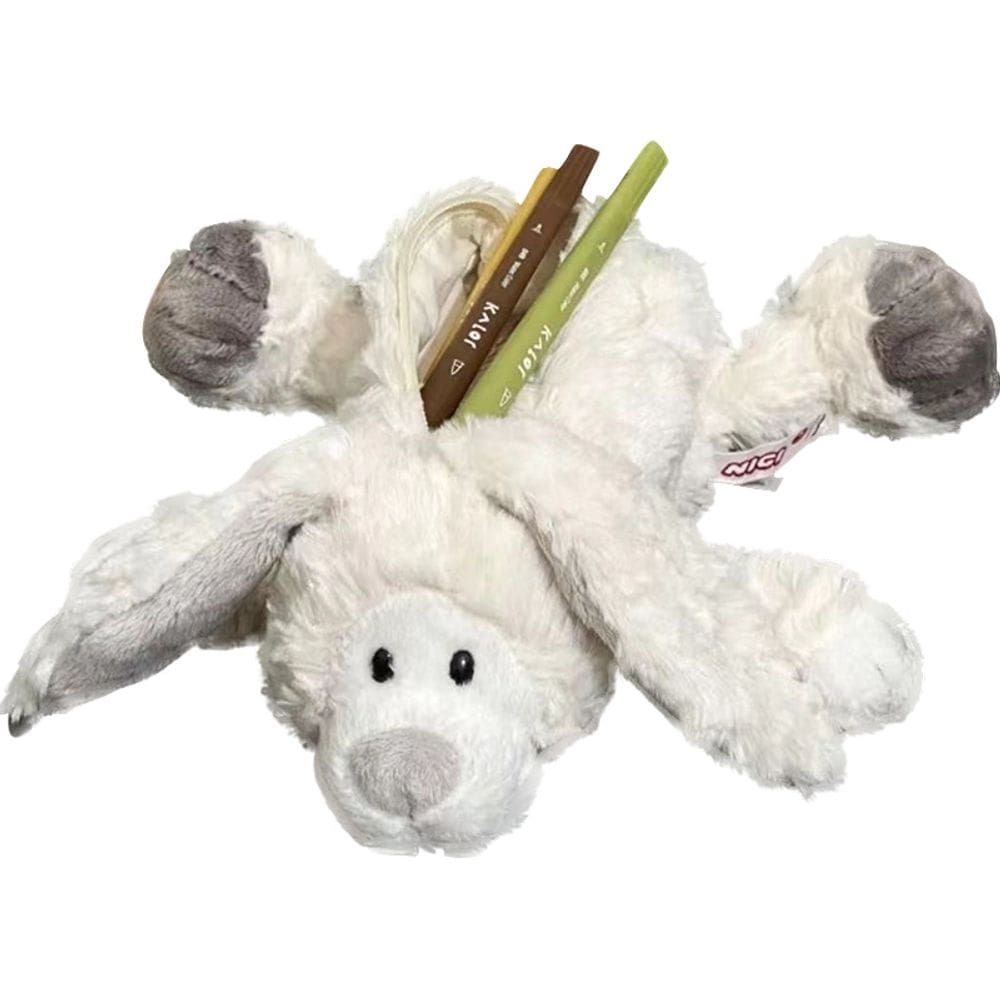 Estojo de lápis de pelúcia de grande capacidade Cute Bunny Design Kids
