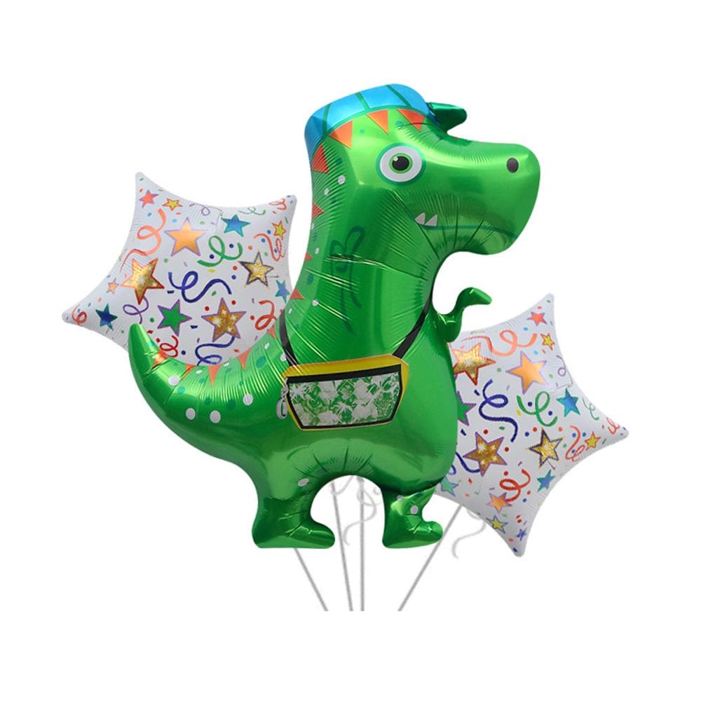 Conjunto de balões Cute Dinosaur T-Rex Green com S +3 anos 42-70 cm
