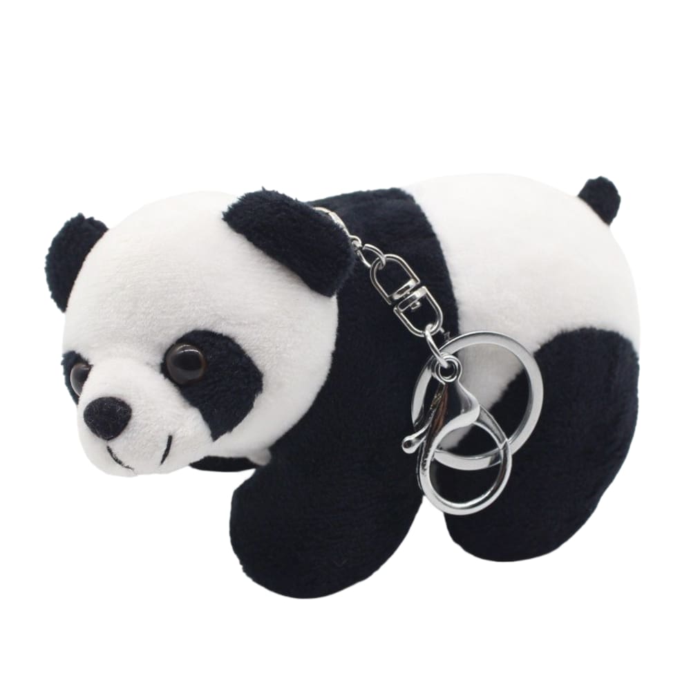 Chaveiro de pelúcia Panda, fofo, macio, animal, chaveiro, brinquedo de 14 cm