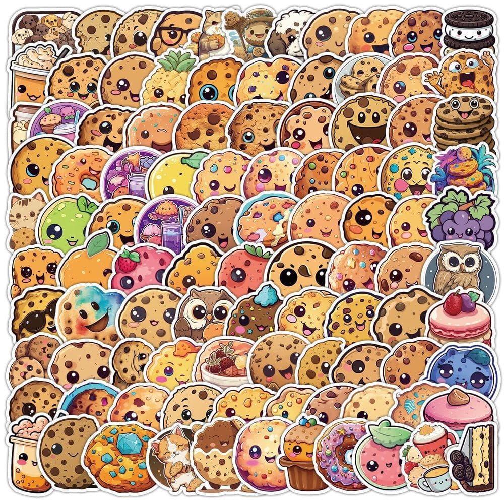 Pacote de adesivos: decalques de sobremesa Kawaii Cartoon, 100 unidades