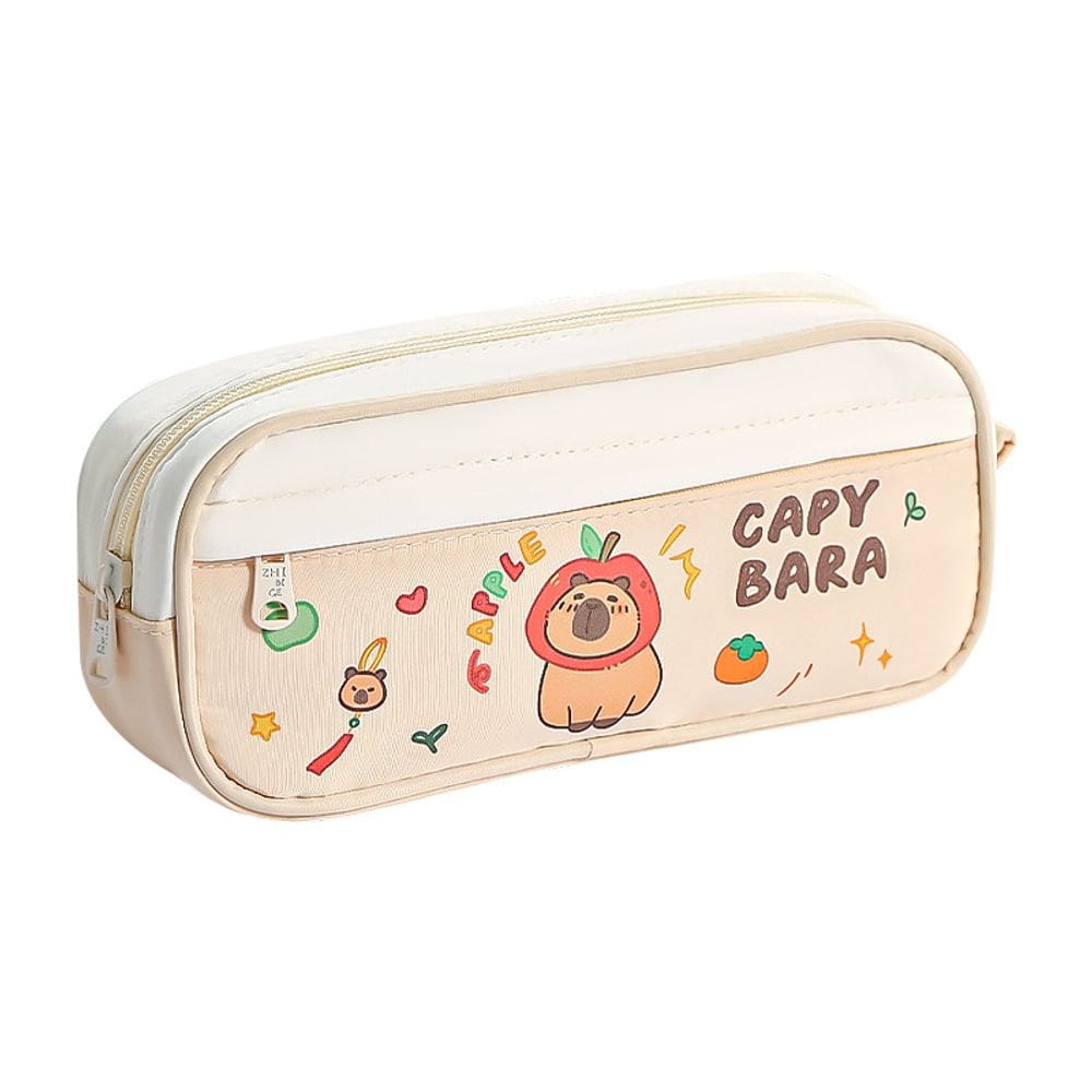 Estojo de lápis fofo capivara de grande capacidade para estudantes