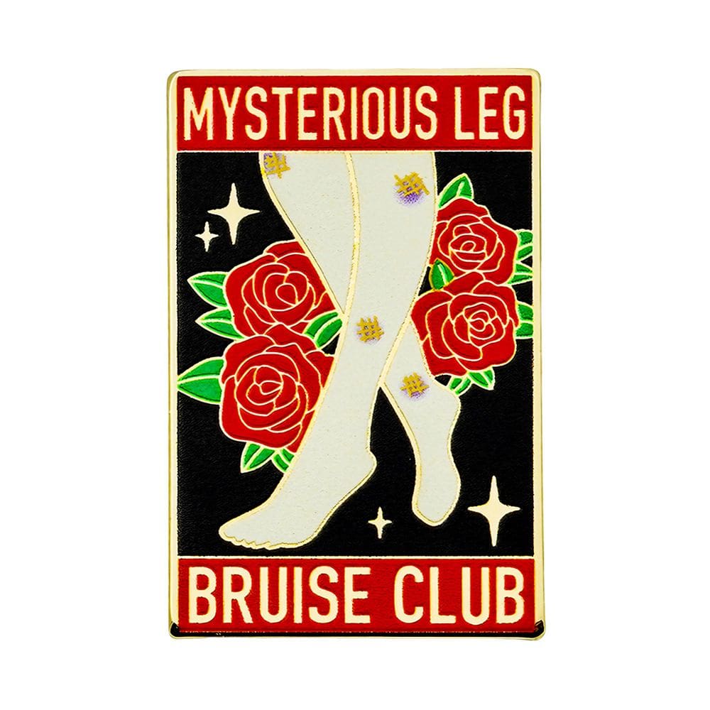 Broche Pin Mysterious Leg Bruise Club Funny Alloy 2,15 x 3 cm