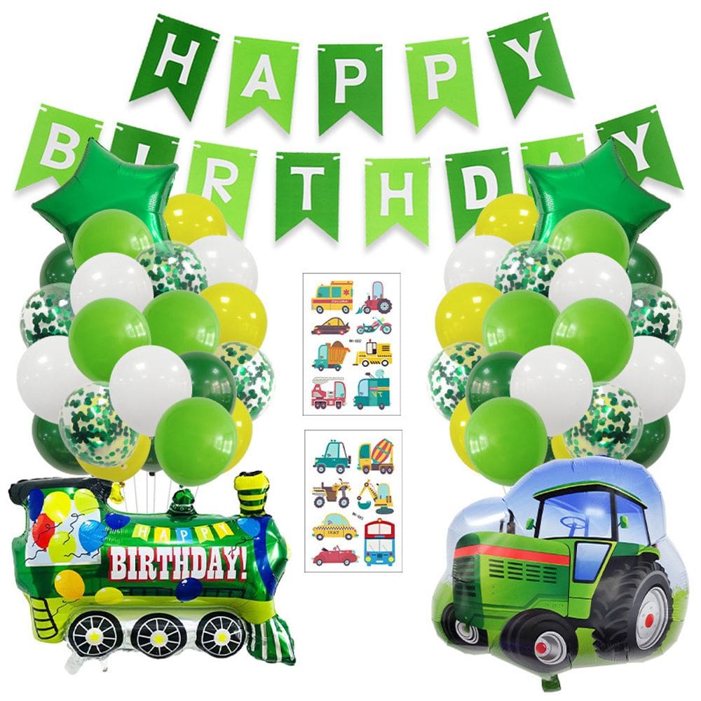 Conjunto de balões para veículos de construção Train Tractor 46 unidades