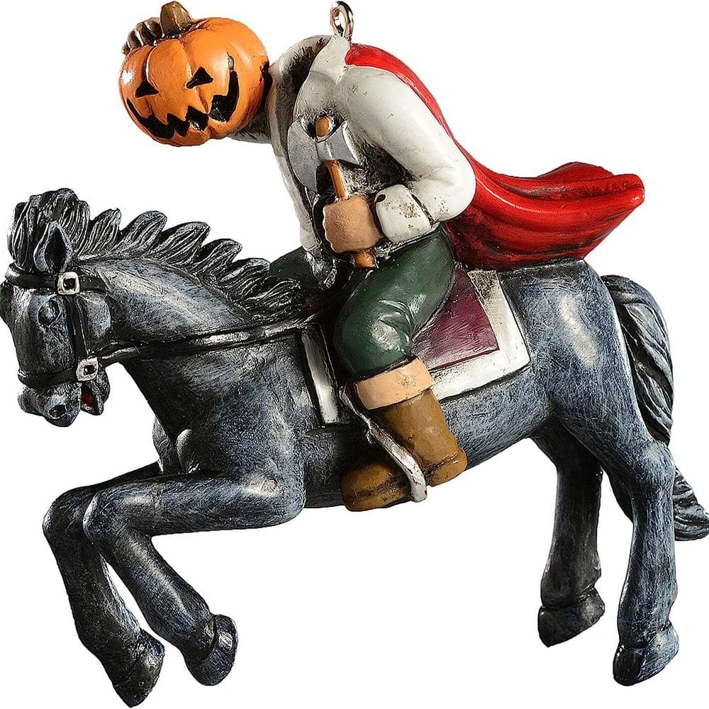 Decoração de jardim Headless Pumpkin Rider Resin 8cm