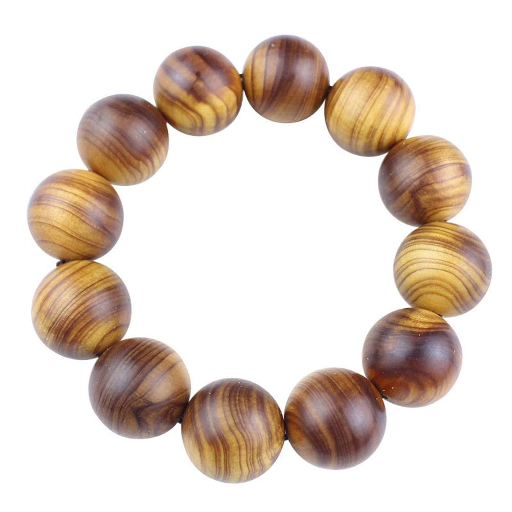 Pulseira de miçangas Thuja Sutchuenensis 20mm para homens e mulheres