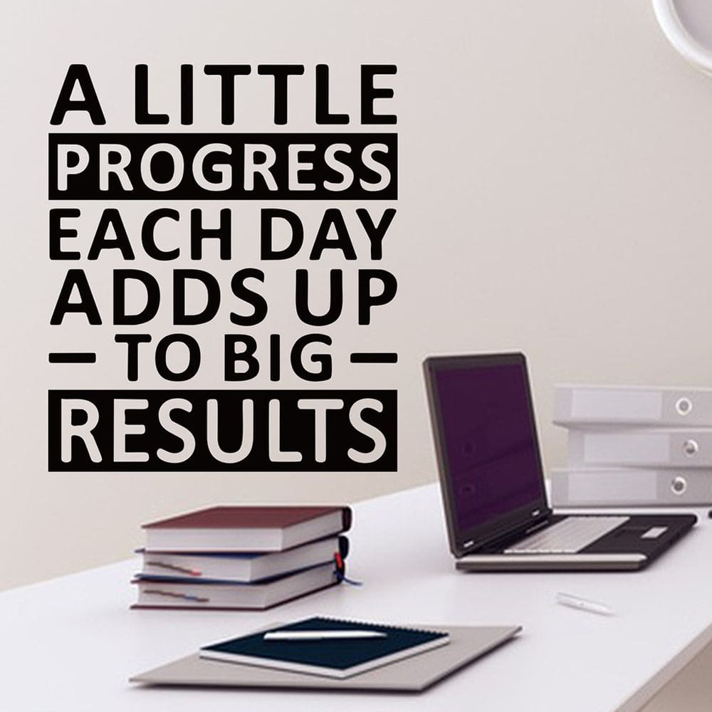Decalque de parede Motivational Quote A Little Progress Each Day