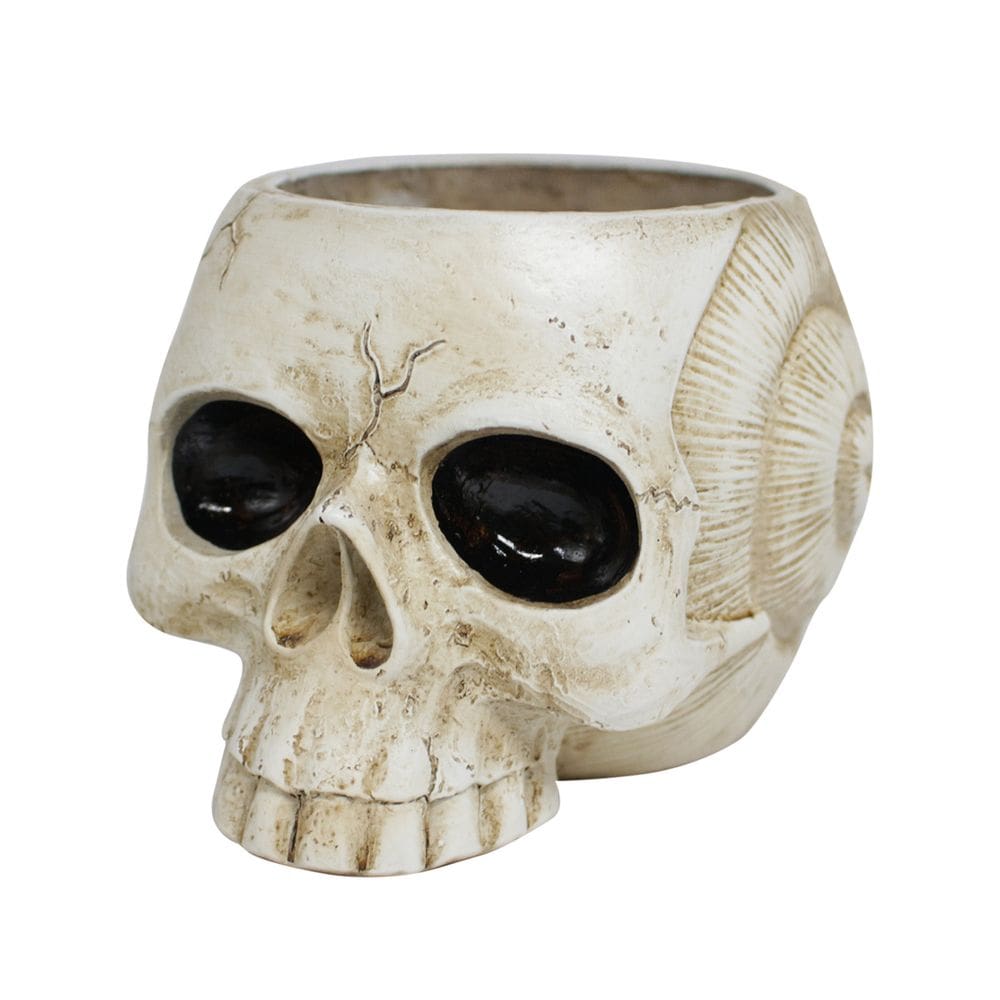 Vaso de resina Skull Snail Creative Gothic Halloween 390g