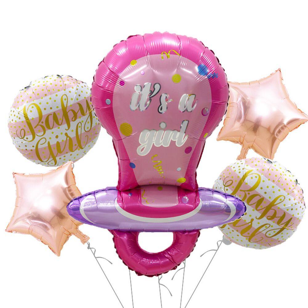 Conjunto de balões de chá de bebê It`s a Girl, 5 peças, revelação de gênero