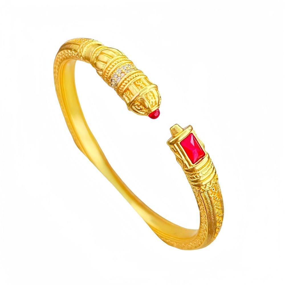 Pulseira Gold Placer para mulheres, estilo antigo, inspirada no palácio