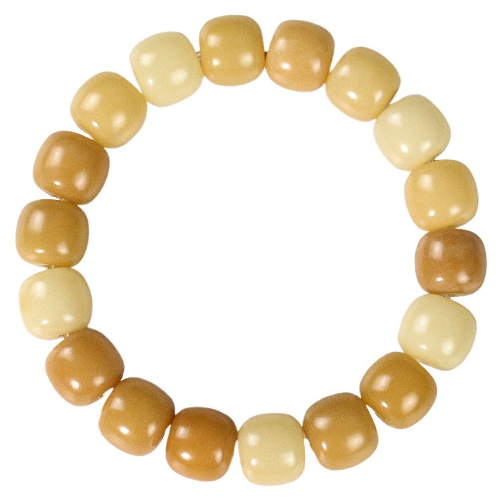 Pulseira Bodhizi Natural Bodhi Root Beads, cano de 11x12mm