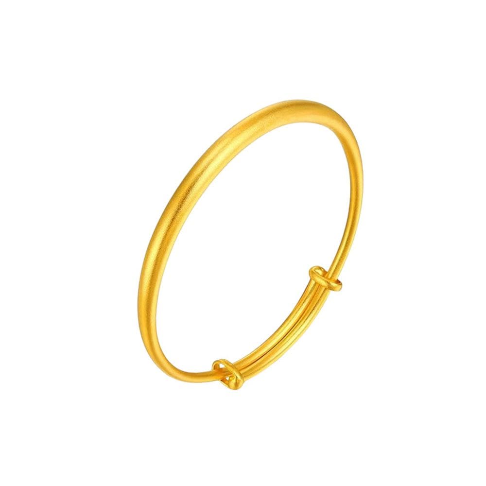 Pulseira Bangle banhada a ouro para mulheres, 30g, clássica fosca