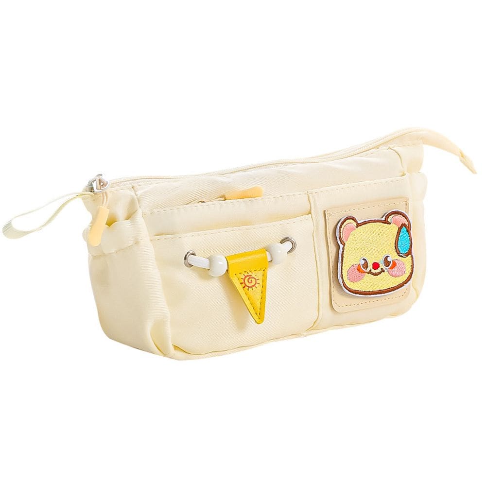 Estojo de lápis DIY Bear bordado de grande capacidade