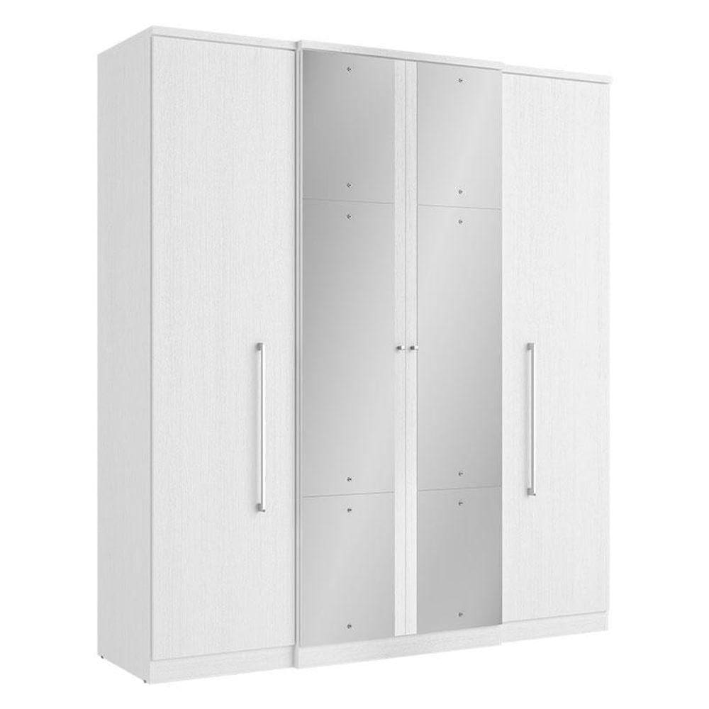 Guarda Roupa Casal Splendore Plus Glass 4 Portas Branco Acetinado - Thb