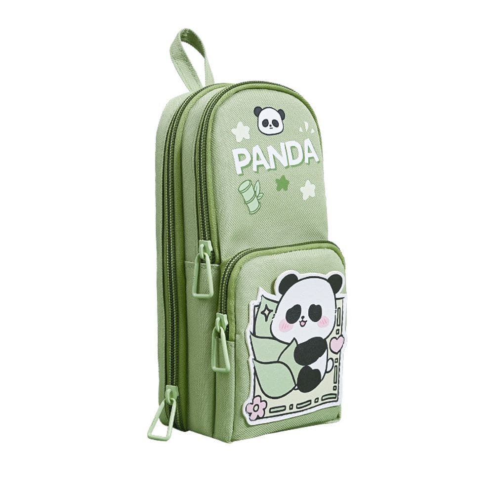 Estojo para lápis Aesthetic Green de grande capacidade com design Panda