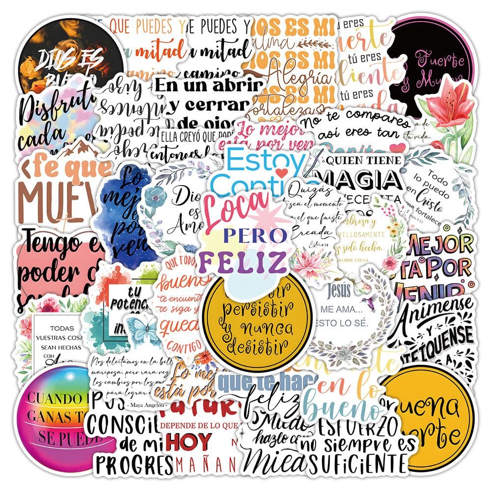 Pacote de adesivos Spanish Inspirational, 50 unidades Creative Motiva