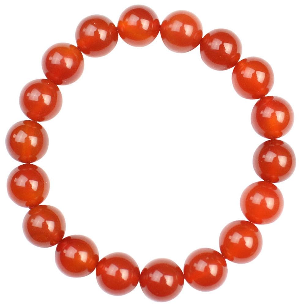 Pulseira Red Agate Bead 8mm para homens e mulheres 23 miçangas