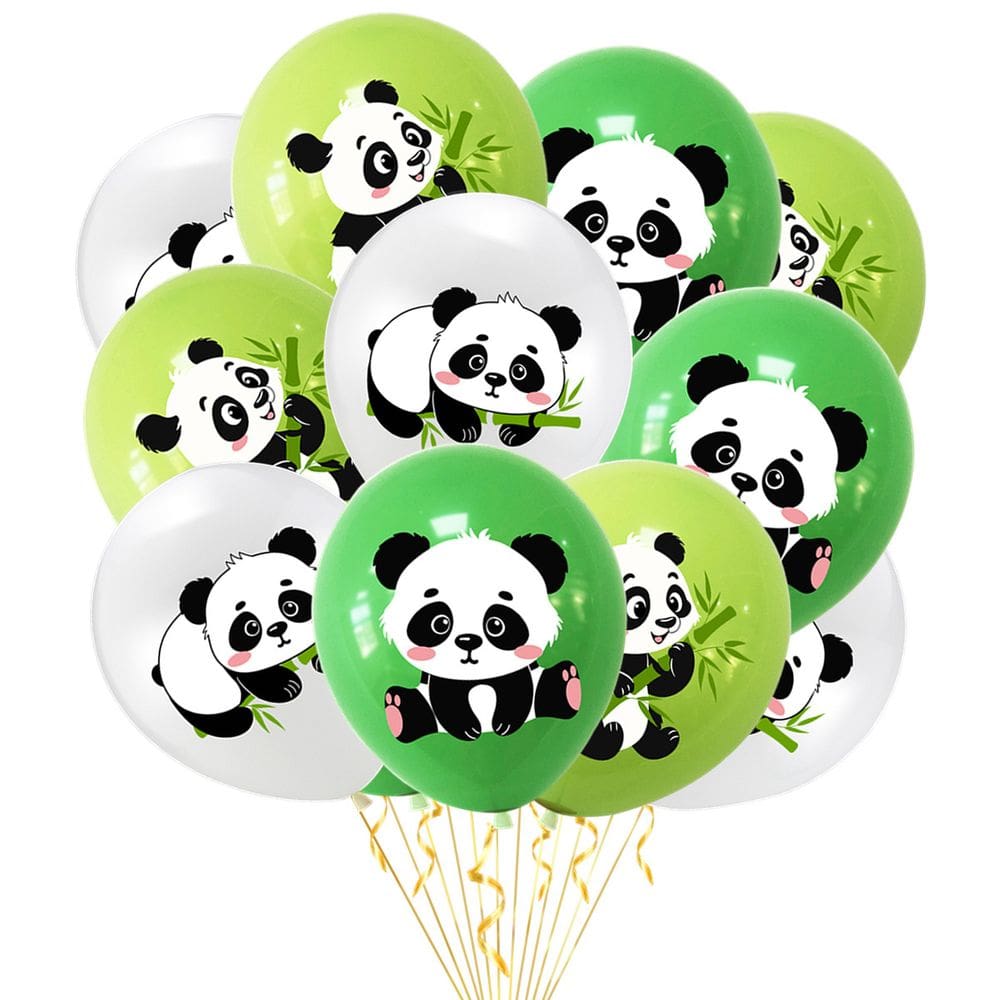 Balões de látex com tema de panda, 12 unidades e 30 cm para decoração de festas
