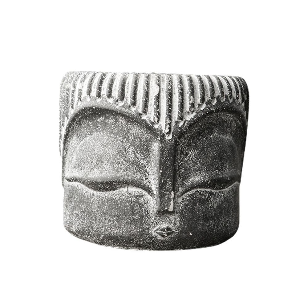 Vaso de flores Cement Buddha Face Creative Zen Plant Vaso de 1 kg