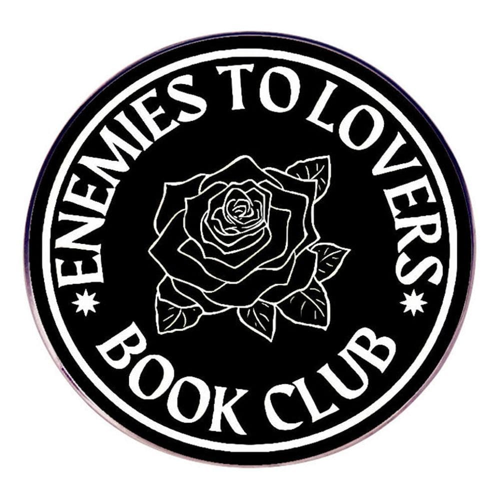Brooch Pin Enemies to Lovers Book Club, emblema redondo de liga leve