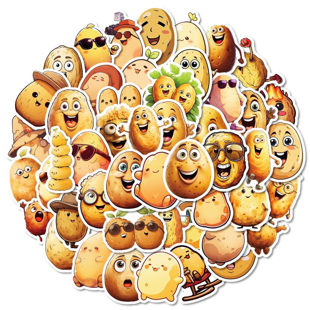 Pacote de adesivos Funny Potato Theme, 50 unidades Creative Cartoon V