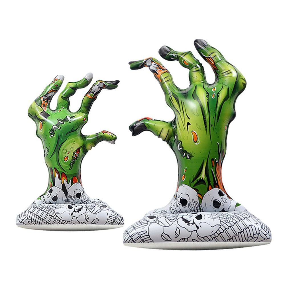 Balão Metalizado Halloween 3D Zombie Hand 48x32cm, 2 unidades