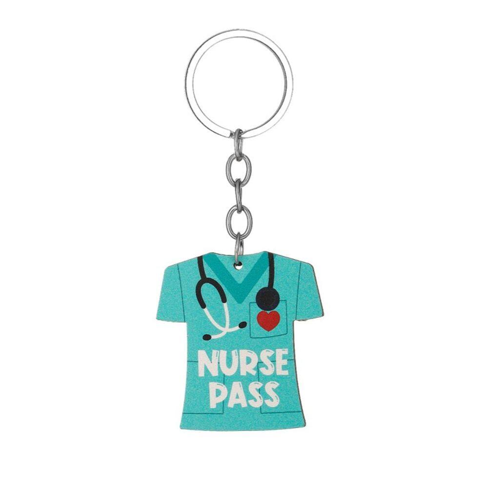 Chaveiro Nurse Scrub Wooden Nurse Nurse Outfit Chaveiro