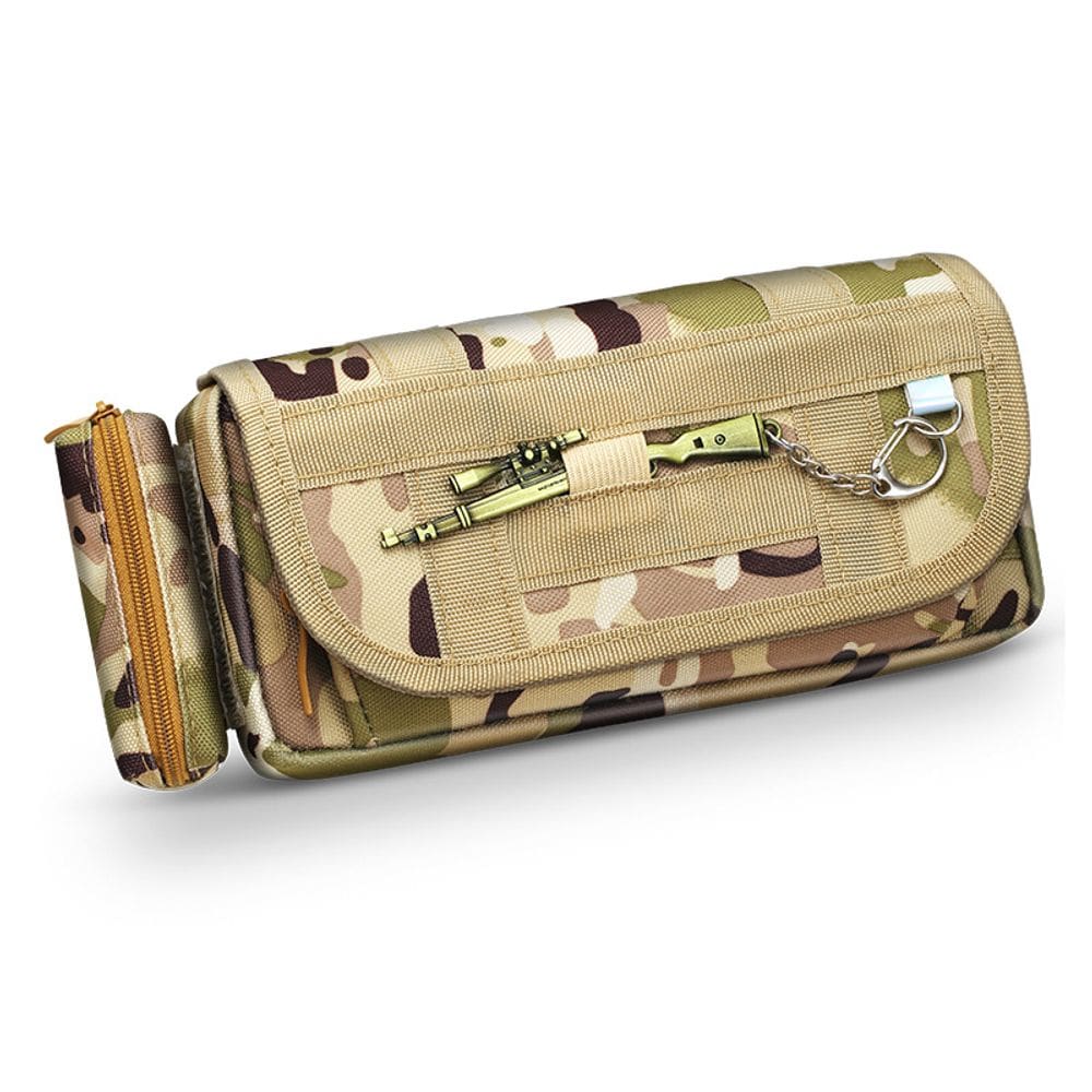 Estojo para lápis Desert Camo de poliéster de grande capacidade 21x6x9,5cm