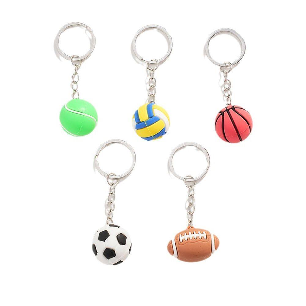 Conjunto de chaveiros Sports Ball Rubber Collection