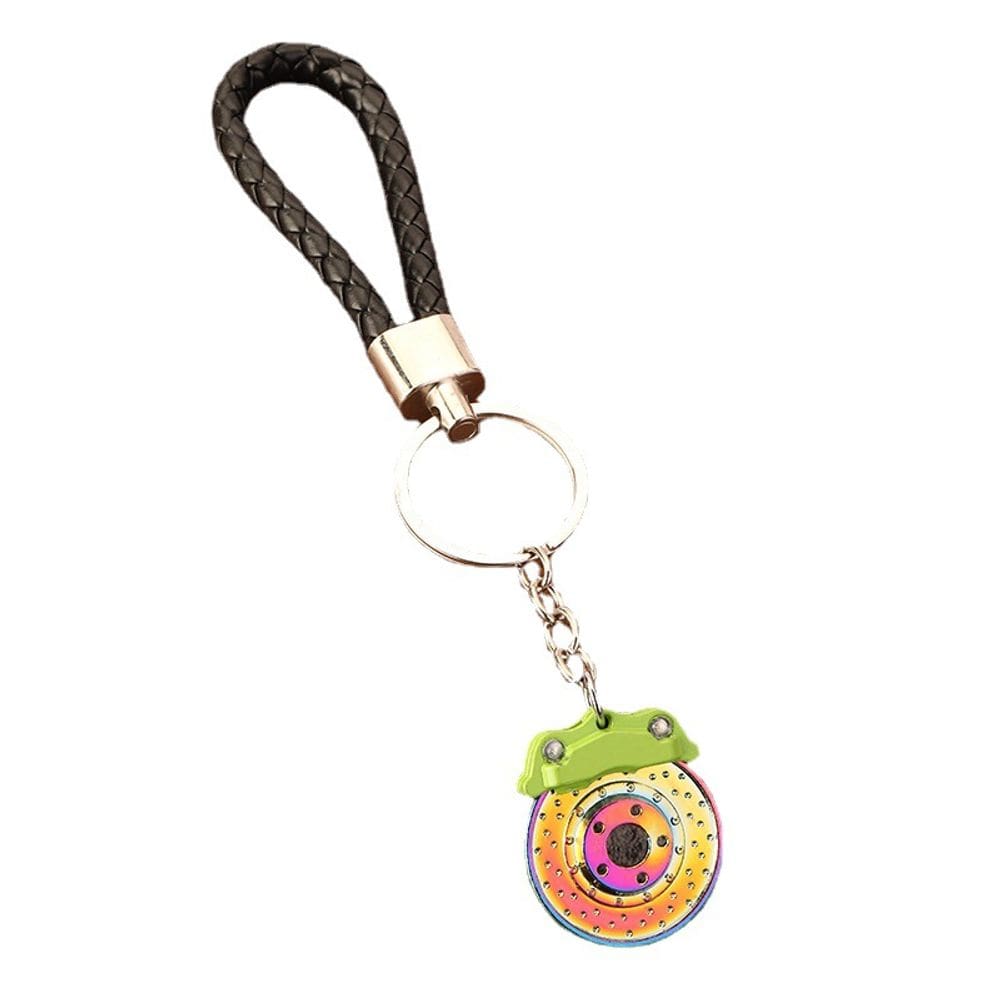 Chaveiro Creative Brake Disc Design, aro e pinça de metal para carro