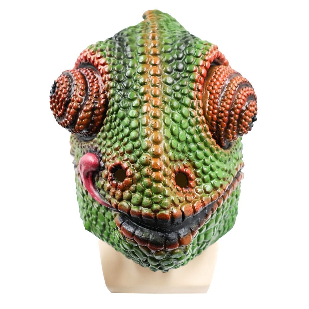 Máscara 3D de resina camaleônica, fantasia de cosplay para adultos de Halloween