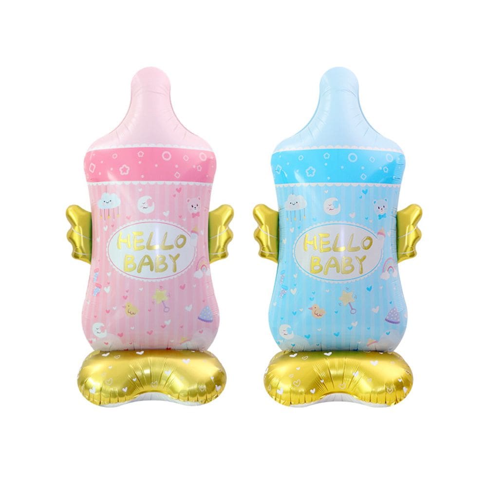 Mamadeira Foil Balloon 4D 155x97cm rosa e azul, 2 unidades