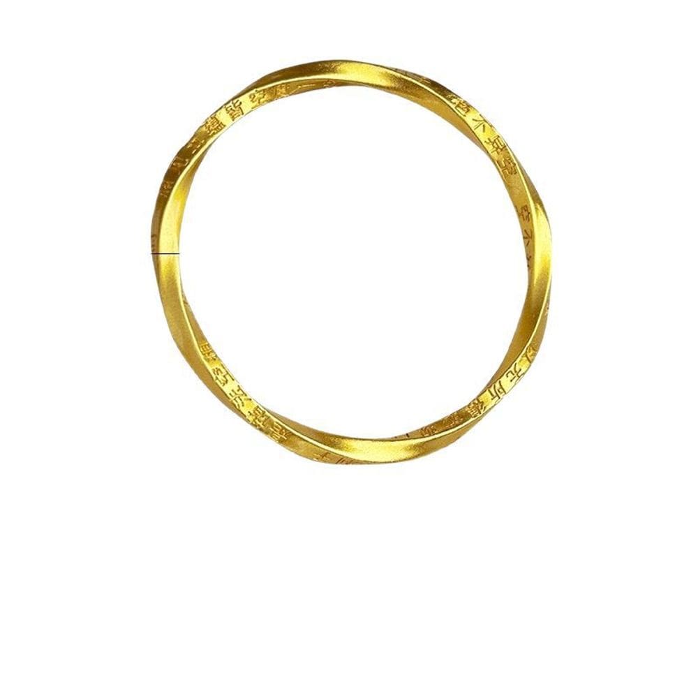 Pulseira Gold Placer Mobius Heart Sutra para mulheres 30g