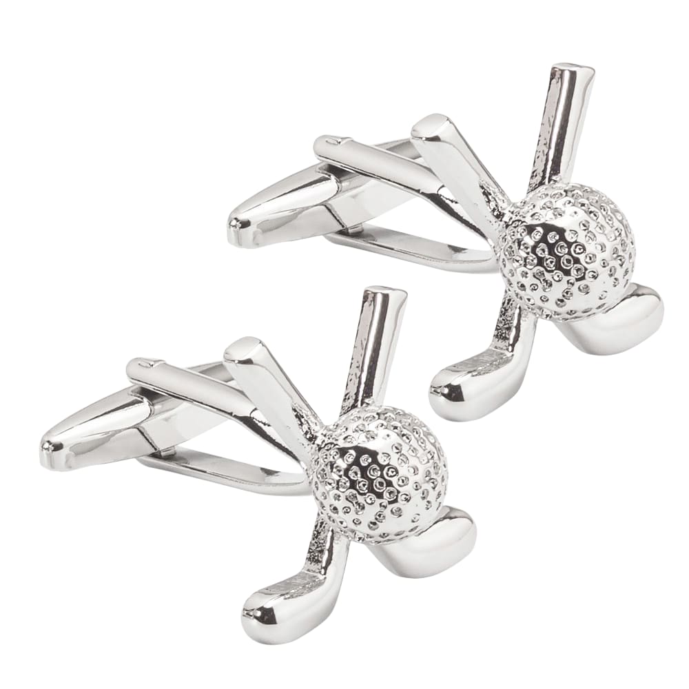 Bola de golfe de alta qualidade Cufflinks para homens em metal polido