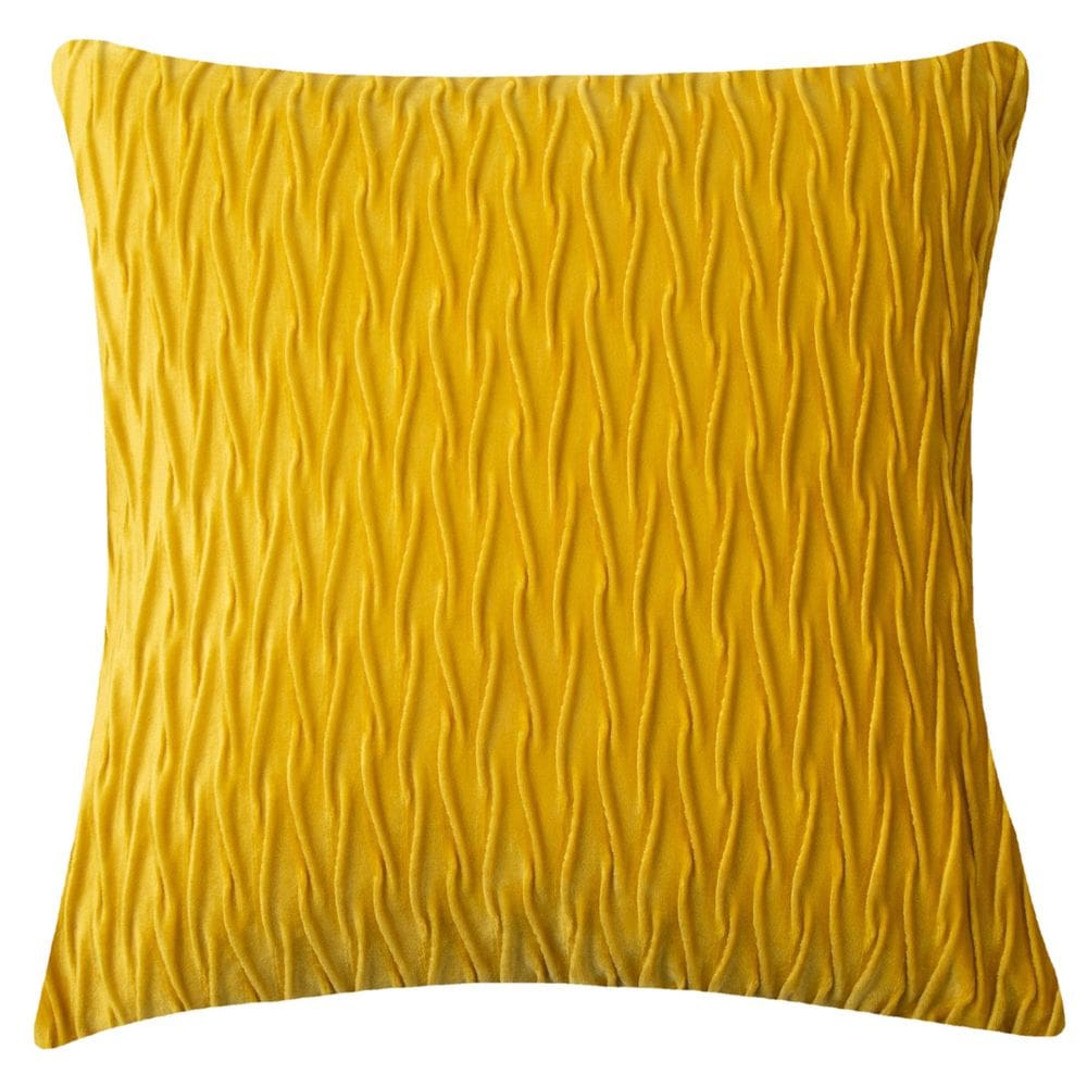 Capa de almofada de veludo plissada de cor sólida com padrão de tesoura