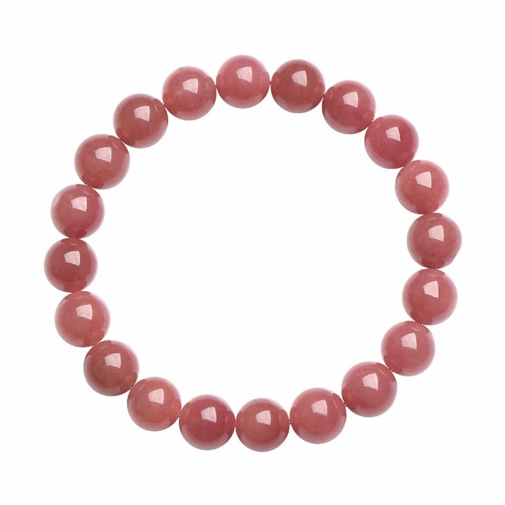 Pulseira Rubellite para mulheres com 9-9,8 mm de turmalina rosa Li