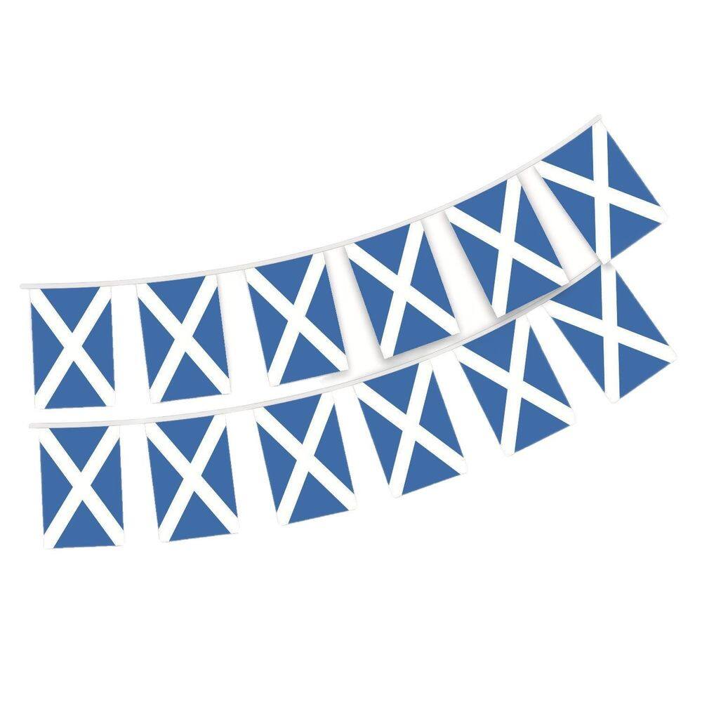 Bandeirinhas da Escócia, 20x28cm, poliéster com cruz escocesa