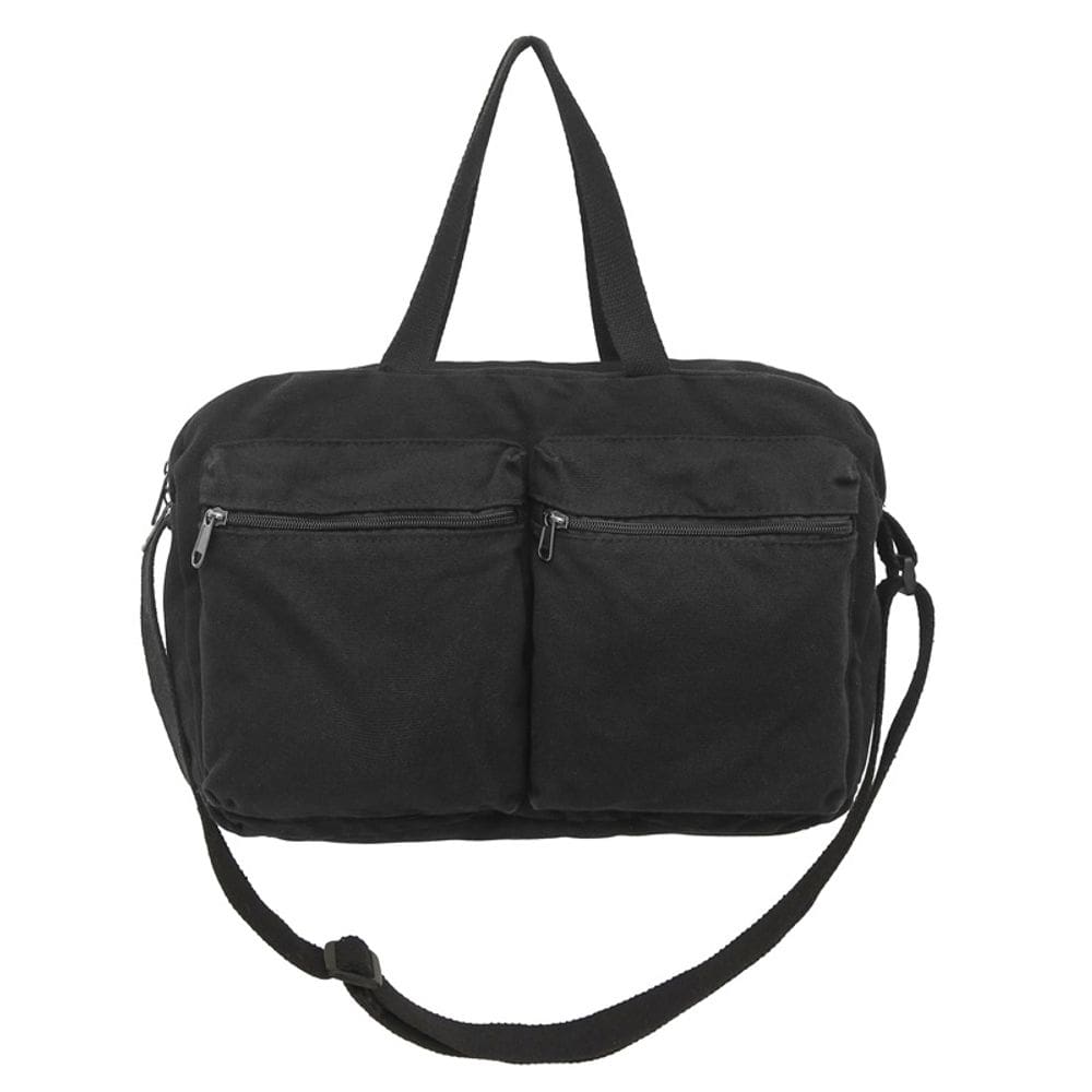 Bolsa Messenger de lona minimalista japonesa para mulheres e homens