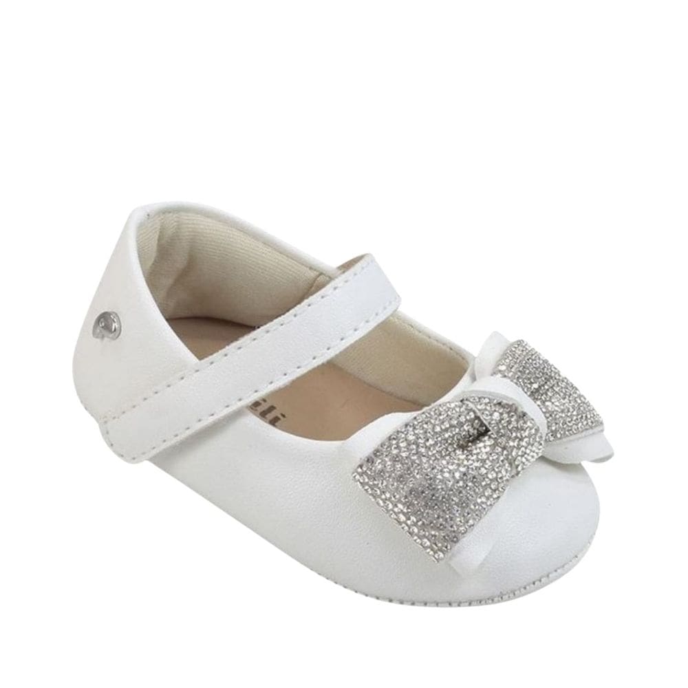Sapato infantil Pampili Laço e Manta Branco