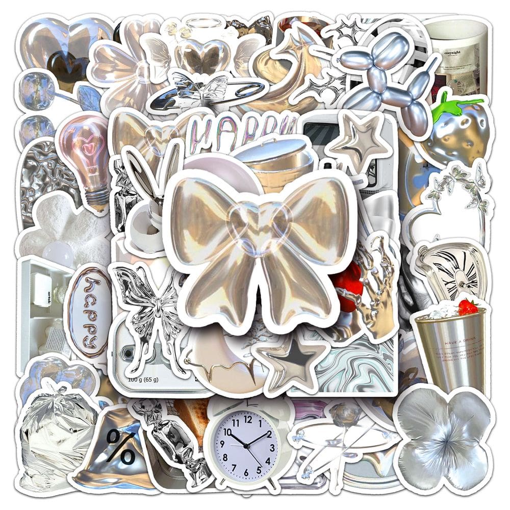 Adesivos holográficos, grafite, vinil impermeável, 100 unidades